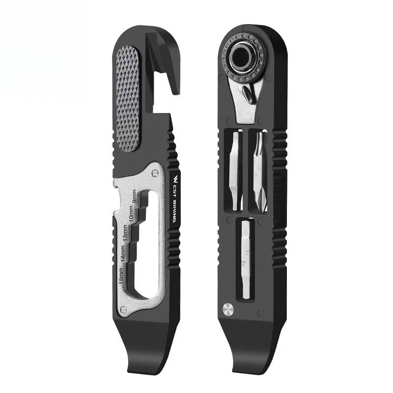 Multifunctional Bicycle Repair Combination Tools Tire Pry Bar Hexagonal Wrench Screw Ratchet Wrench Equipment