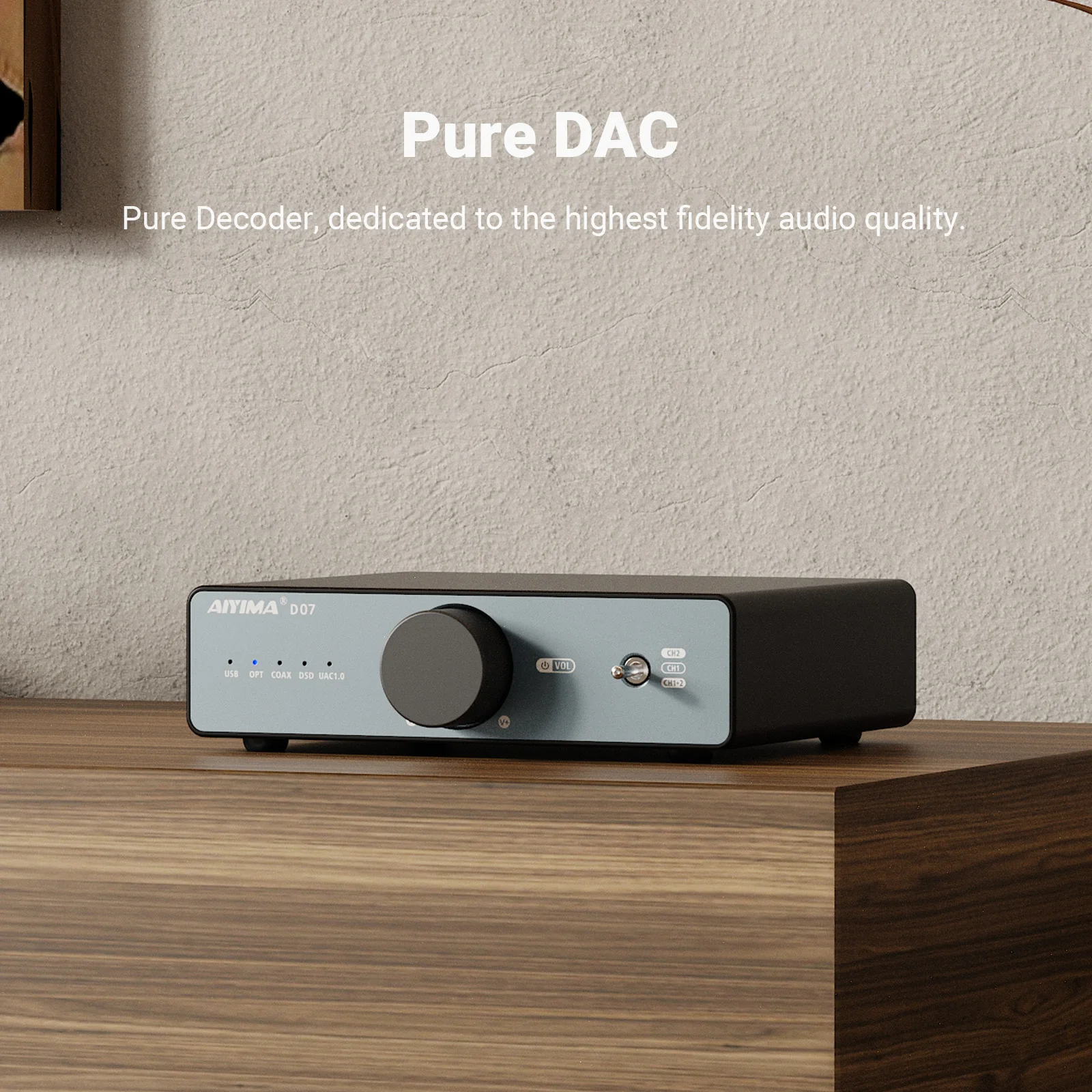 AIYIMA D07 DAC XMOS XU316 AKM 4493S HIFI 미니 데스크탑 디코더 PCM 768kHz/32Bit DSD512 광섬유/동축/USB 입…