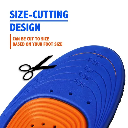 Imagen 2 del producto Plantillas deportivas de Gel de silicona con memoria elástica, insertos para zapatos, almohadilla para zapatos transpirable, 1 par