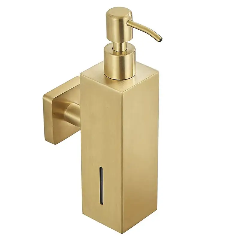 

Wire Drawn Gold Soap Dispenser, 304 Stainless Steel Empty Bottle, Large Capacity, Press Type, Manual Hand Soap Bottle, 250ml