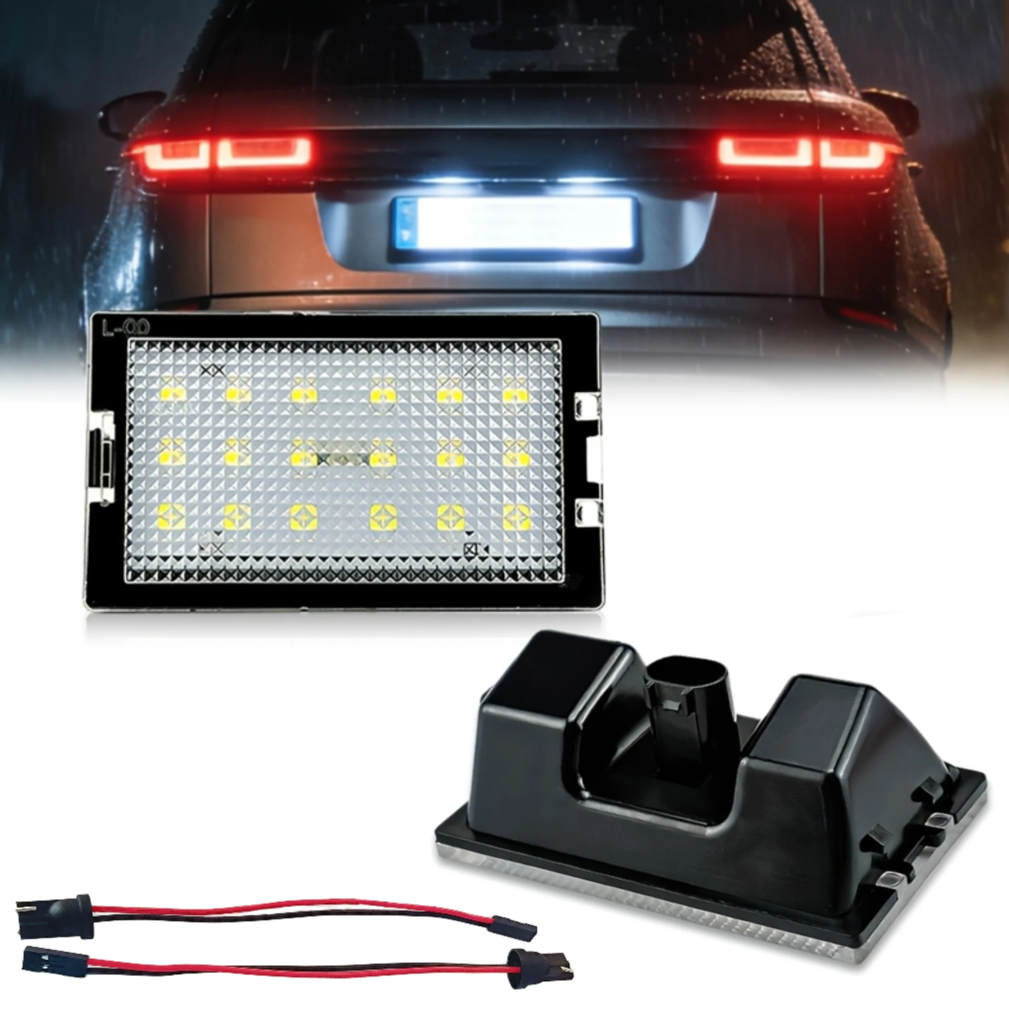 2 Stück LED-Kennzeichenbeleuchtung für LandRover Discovery Serie 3 4 Freelander 2 LR2 Range Rover Sport Auto-Signalleuchte Ersatz