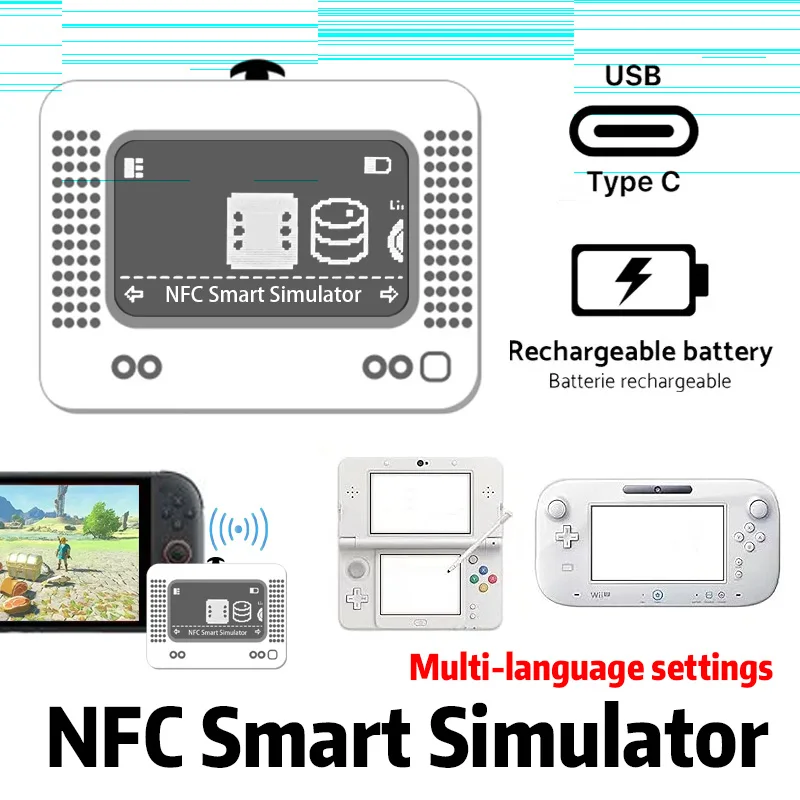 

For Amiibo NFC Simulator Pixl Emulator Replacement Emulator Bluetooth-Compatible Game Emulator for Switch2 2025 Game Accessory