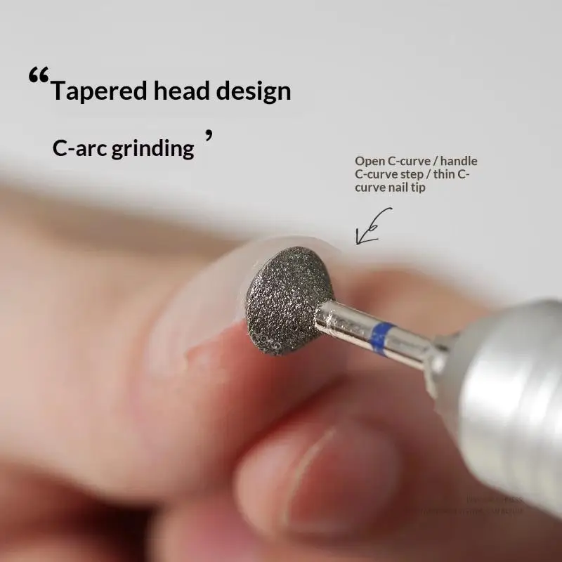 مسمار الحفر طحن بت الملفات المعين شكل إزالة طلاء الأظافر المهنية الجلد الميت أدوات مانيكير أداة باديكير #5