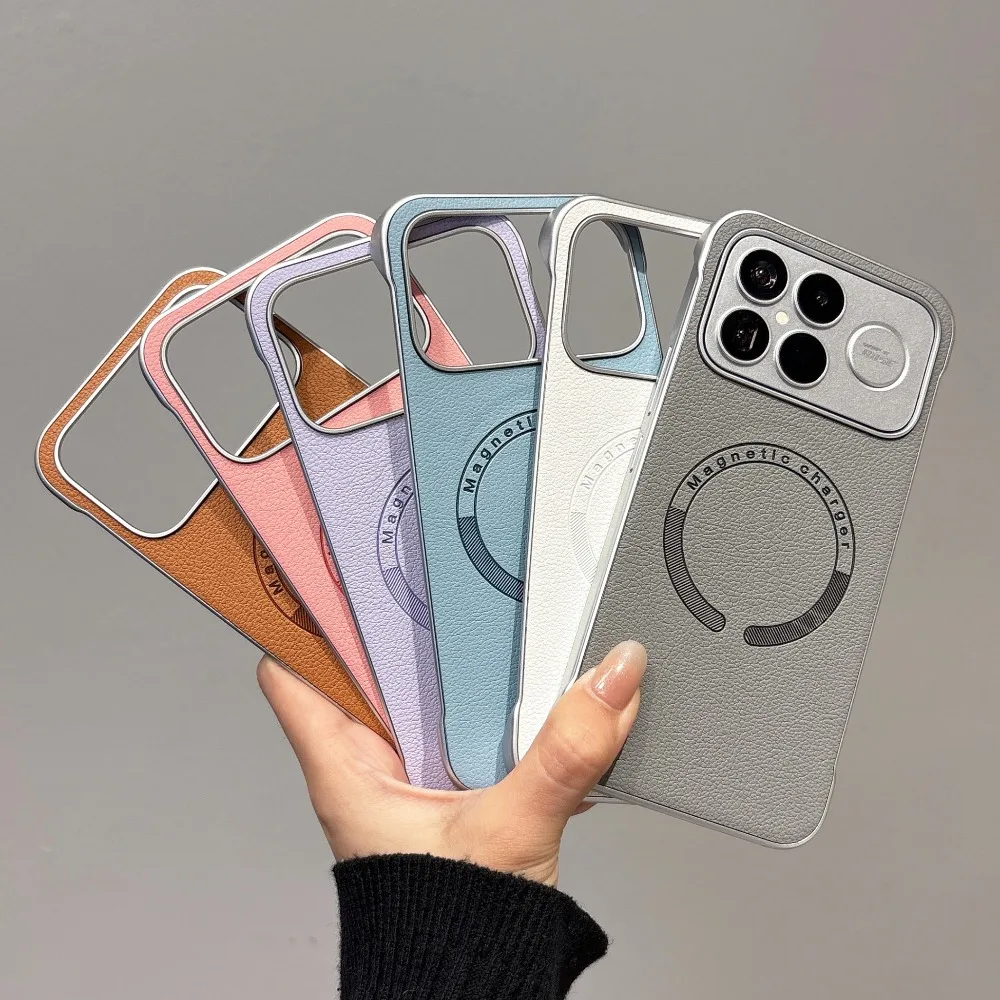 

Slim Magnetic Frameless Phone Case For Redmi K90 K90 Promax Embossed Design Anti-Scratch Protective Back Cover