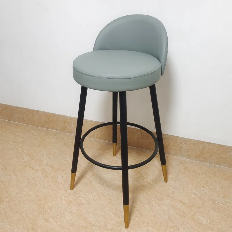 

Comfortable Modern Bar Chair With Backrest Metal Luxury Bar Chair Relaxing Indoor Nordic Sillas Para Barra Alta Bar Furniture