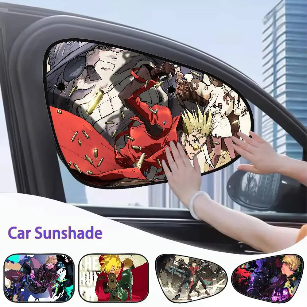 

Anime Trigun Stampede 1PCS Car Electrostatic Sunshade UV Protector Self Adhesive Car Side Window Sun Visor Protection Film