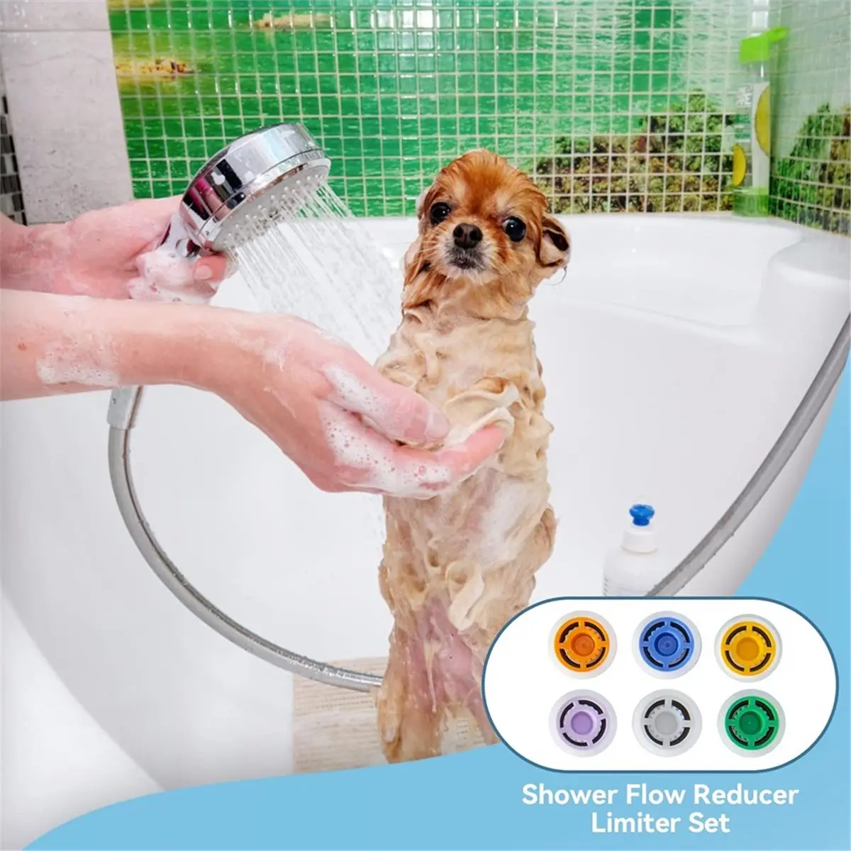 7-Piece Shower Water Saver Set - 1/2