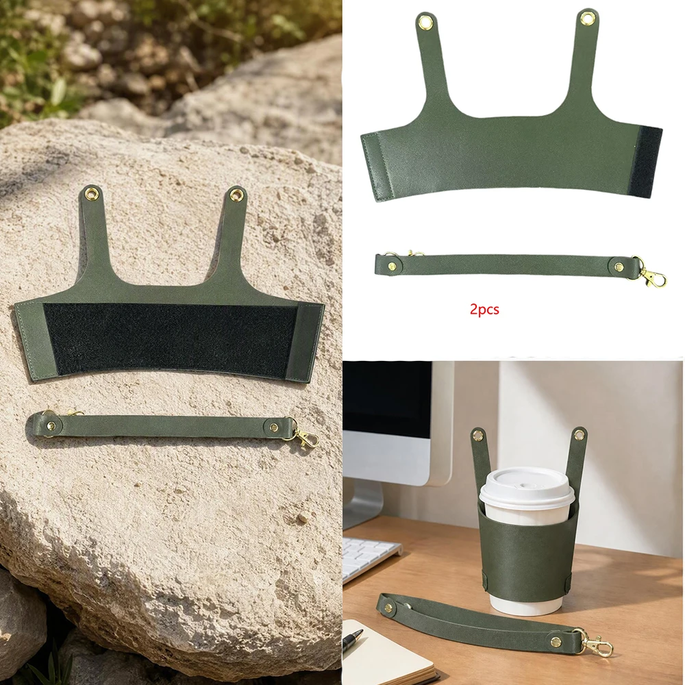 2Pcs/Set No-Punch Cup Holder Set, Double Hanging Point Design, Stable and Non-Shaking When Hung, Outdoor Travel Cup Holder