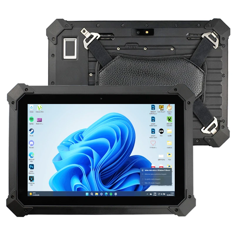 MSDurable Windows 11 Pro Tablet Pc 10 pulgadas 8GB/128GB RJ45 salida HDMI RFID biométrico huella digital 2D escáner mesa de Windows resistente