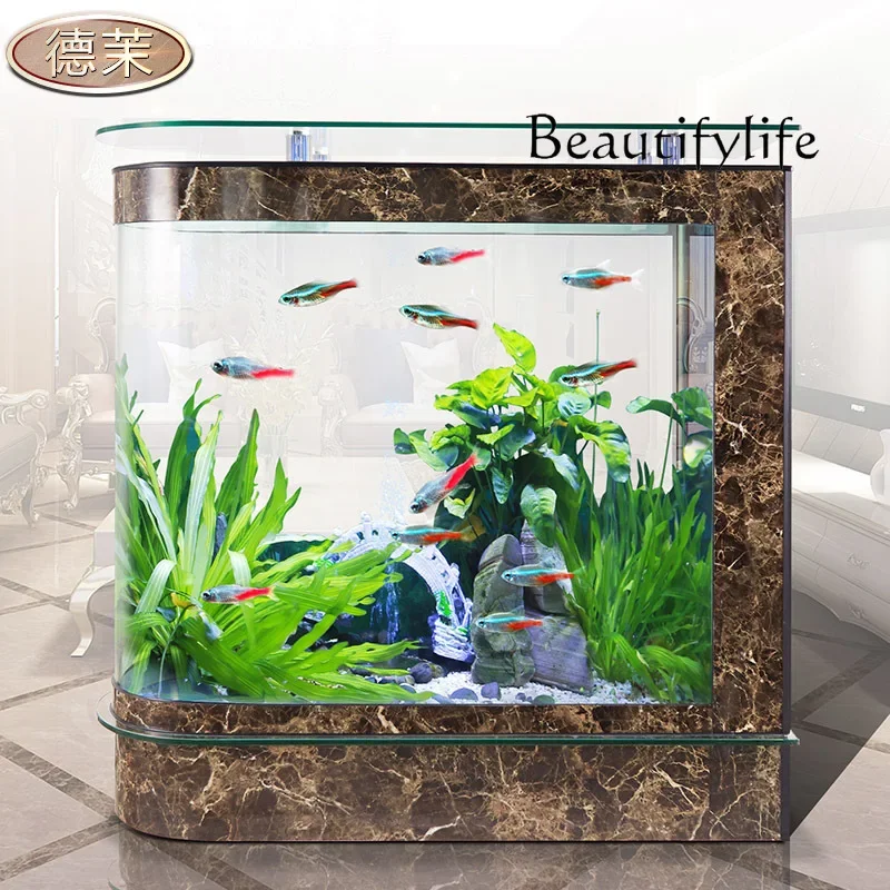 N45 European bullet fish tank living room medium and large 1.2 meters glass aquarium decoración hogar