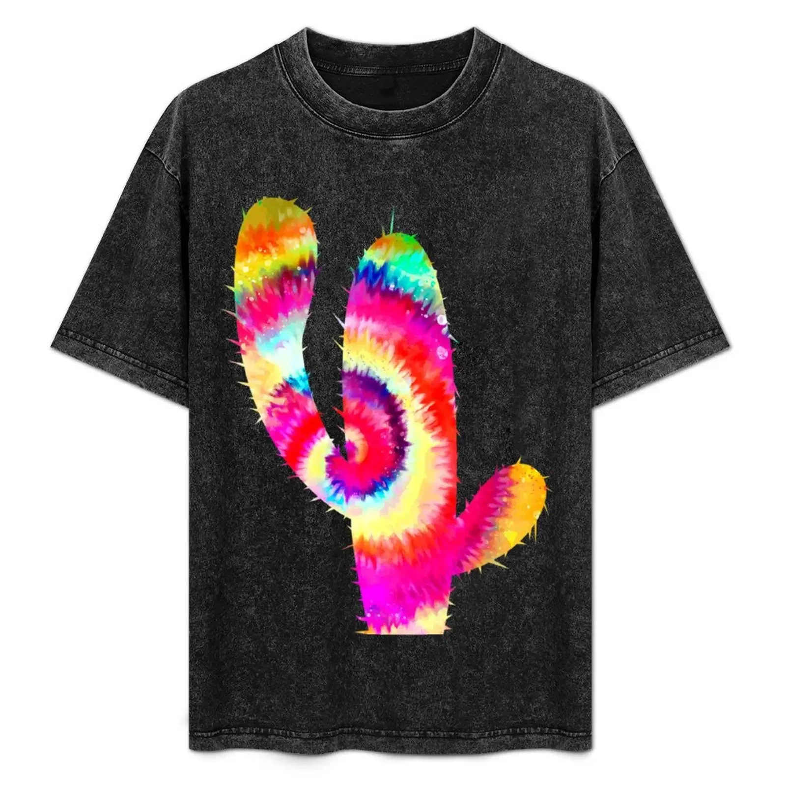 

Gardening Succulent Cactus Tie Dye Funny T-Shirt Casual Fashion Print Tee Top