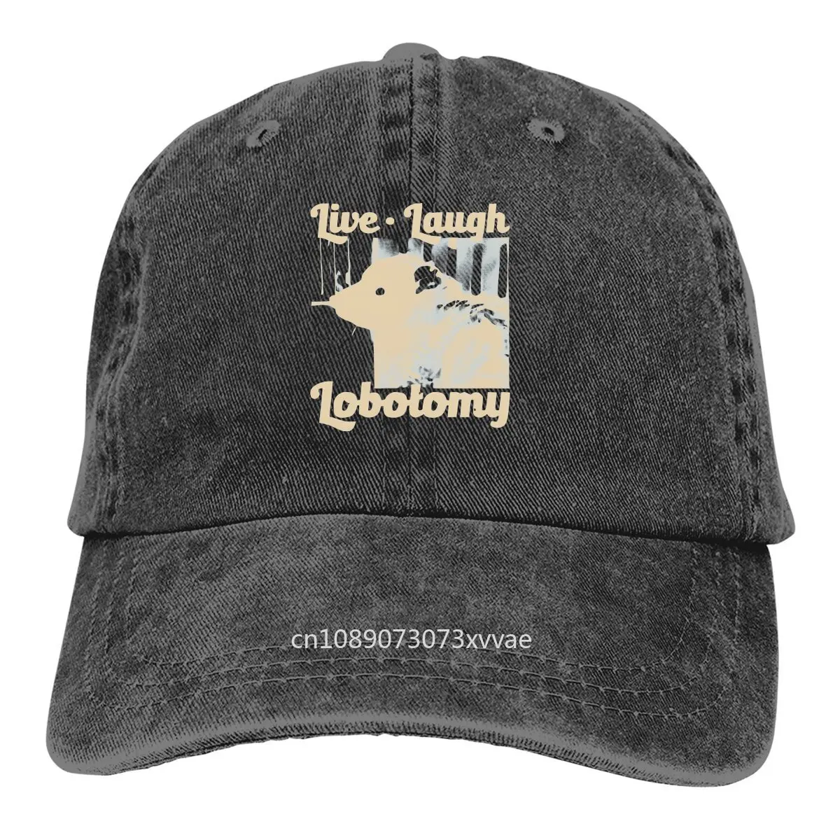 

Live Laugh Lobotomy Baseball Cap Men Hats Women Visor Protection Snapback Cute Opossum Mouse Caps