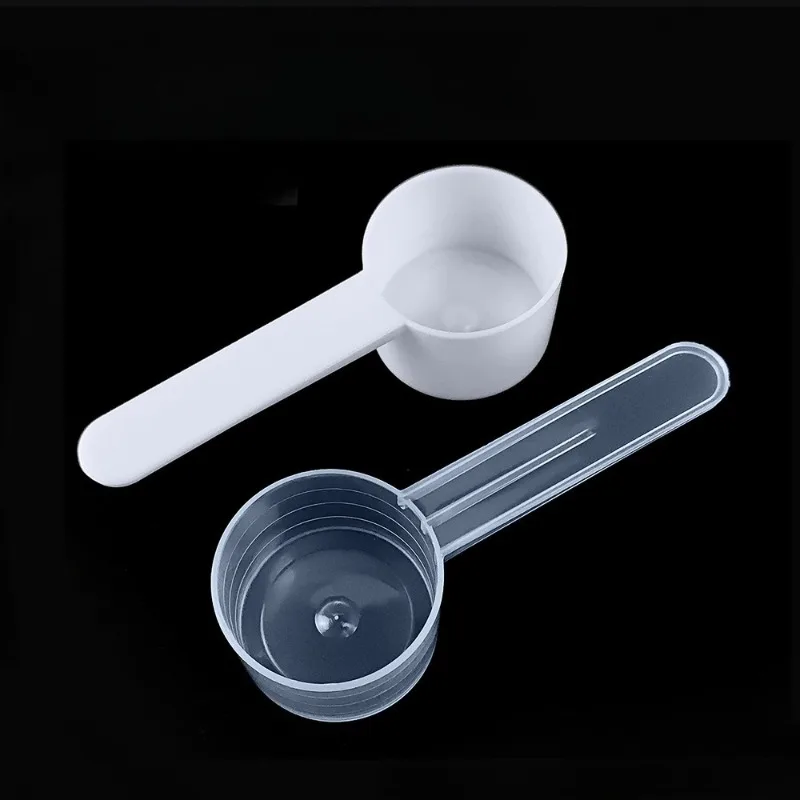 Food Grade 10g 20ml Transparent PP Plastic Measuring Scoop Flat Base Graduated Milk Powder Spoon Stirring Kitchen Gadget