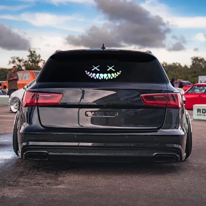 Demon Smiling Face Car Stickers for Rear Windshield Cool Auto Body Styling Waterproof Decoration Automobile Window Vinyl Decals