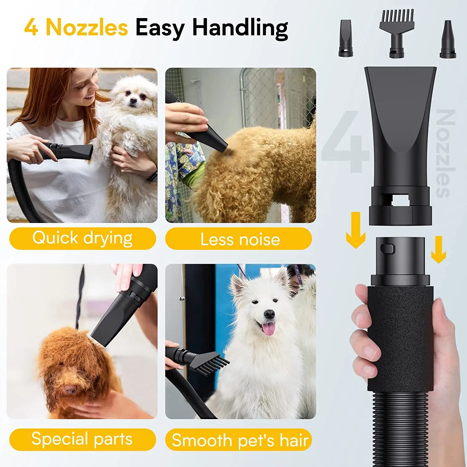 3200W 4.3HP LED Screen High Velocity Professional Pet Dog Grooming Dryer