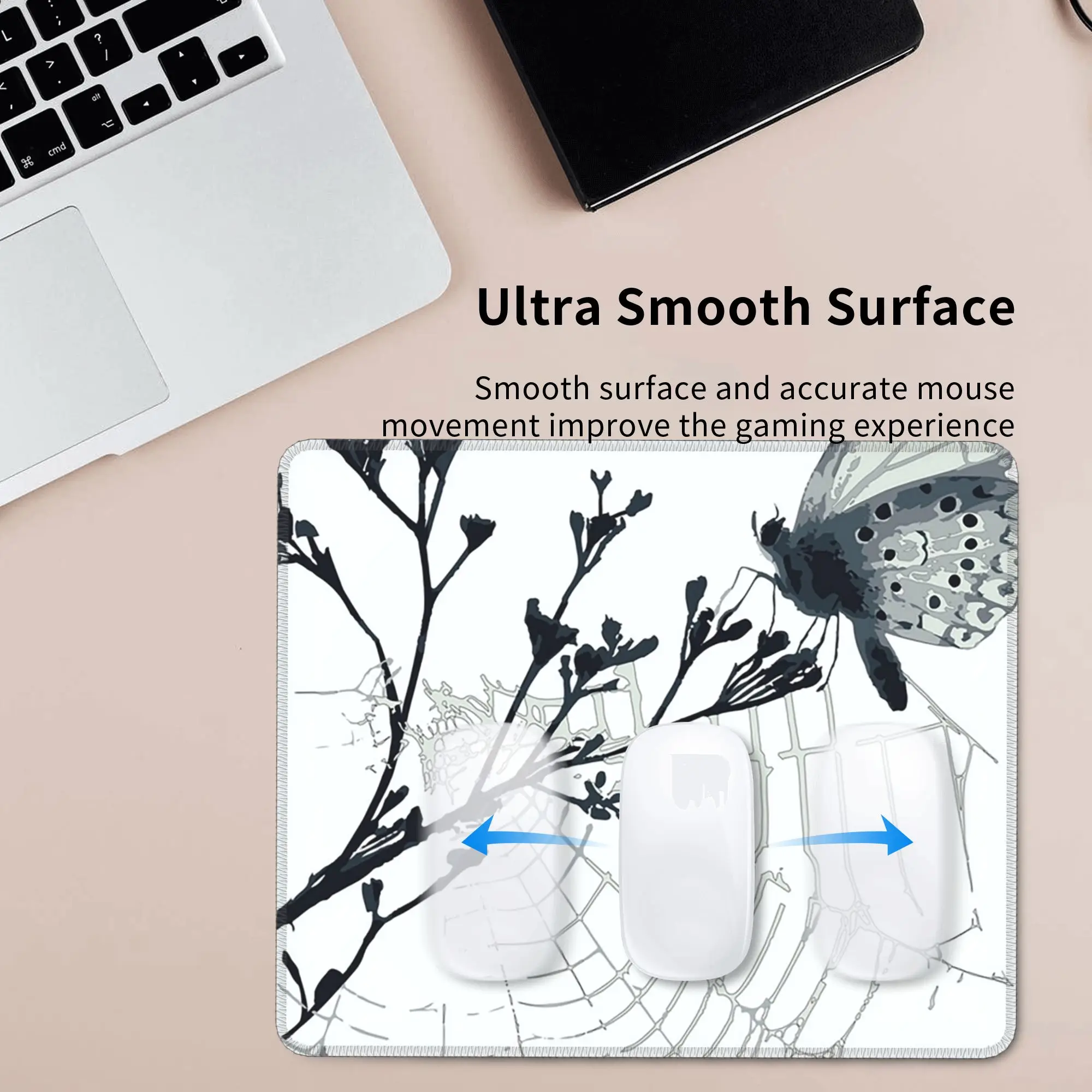 Gothic Spider Web Butterfly Mouse Pad Computer Keyboard Mouse Mat Gaming PC Laptop Desk Mat Office Table Mats