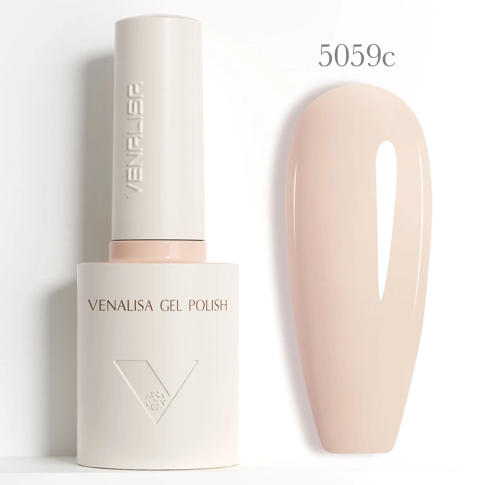 VENALISA 10ml nagelgellak pastelroze basis Franse nagelkunst met regenboogkristallen losweken UV LED langdurig semi-permanent