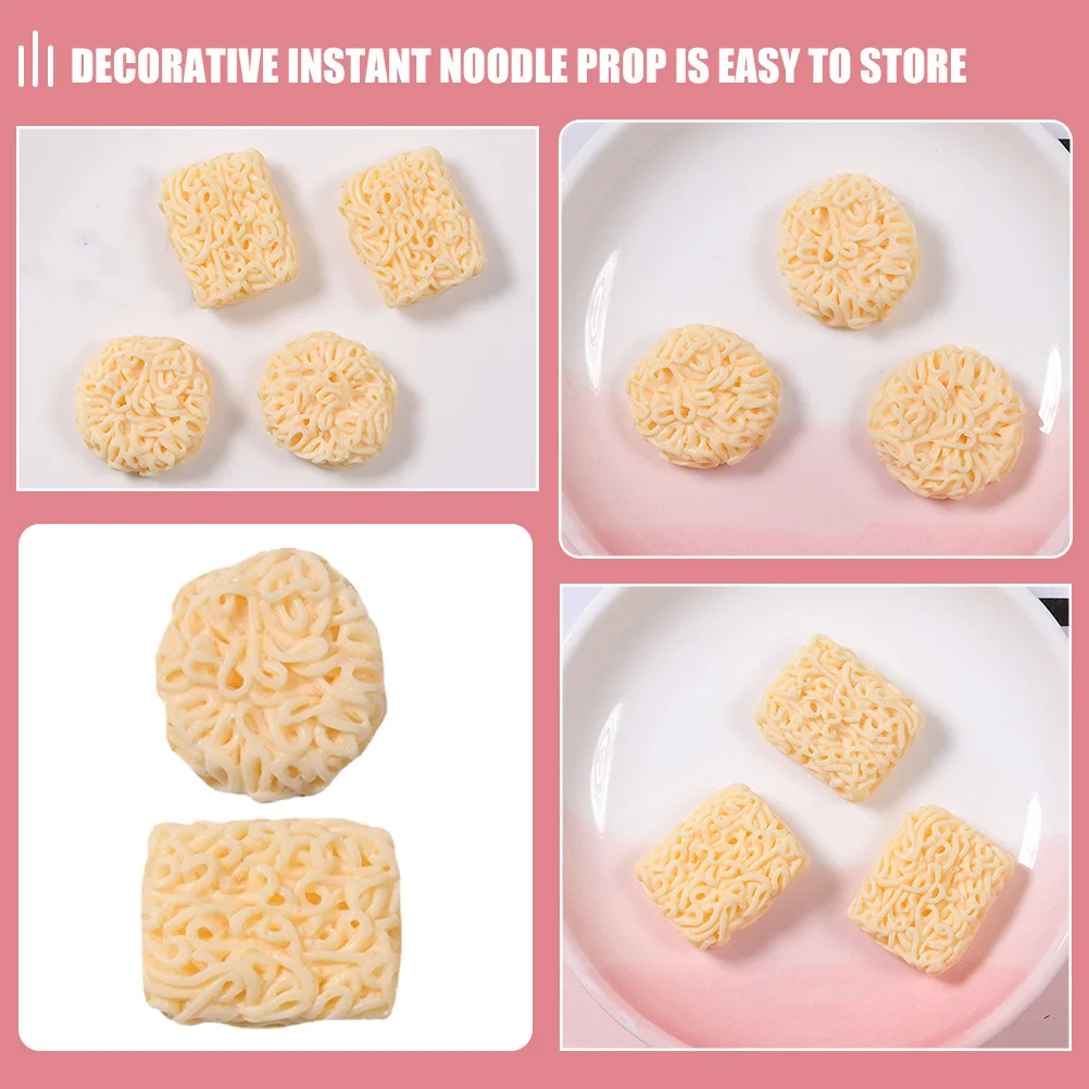 24 قطعة من المعكرونة الفورية المزيفة نماذج طعام صغيرة مزخرفة لإعداد المناظر الطبيعية الصغيرة زخرفة المطبخ من الراتنج الواقعي للعب التظاهري