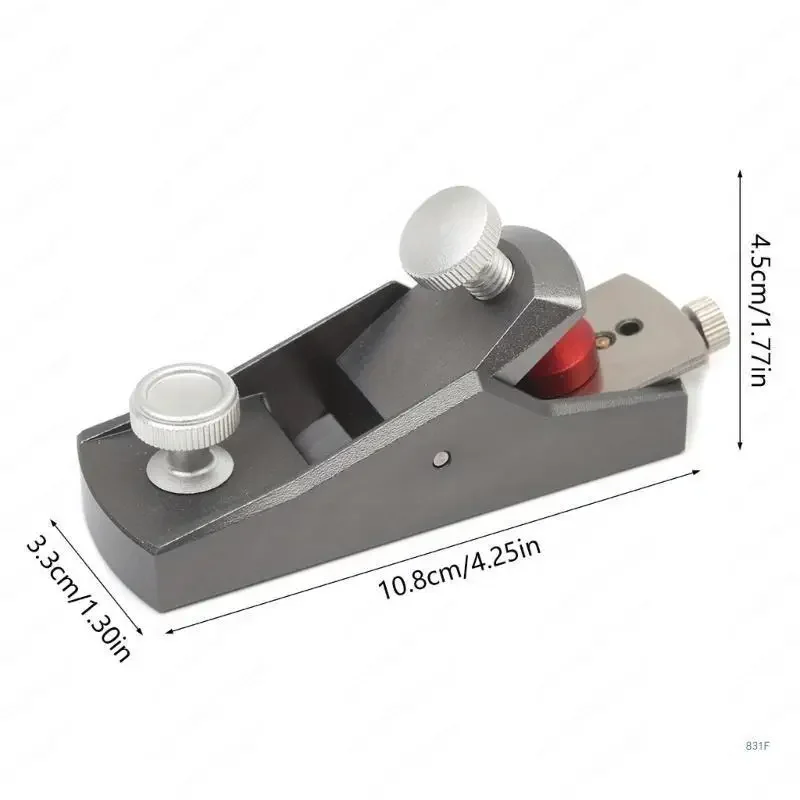 European Style Mini Hand Wood Planer Aluminum Alloy Thicknesser Engine 10mm Max Planing Width 2mm Depth Straight Cutter Head