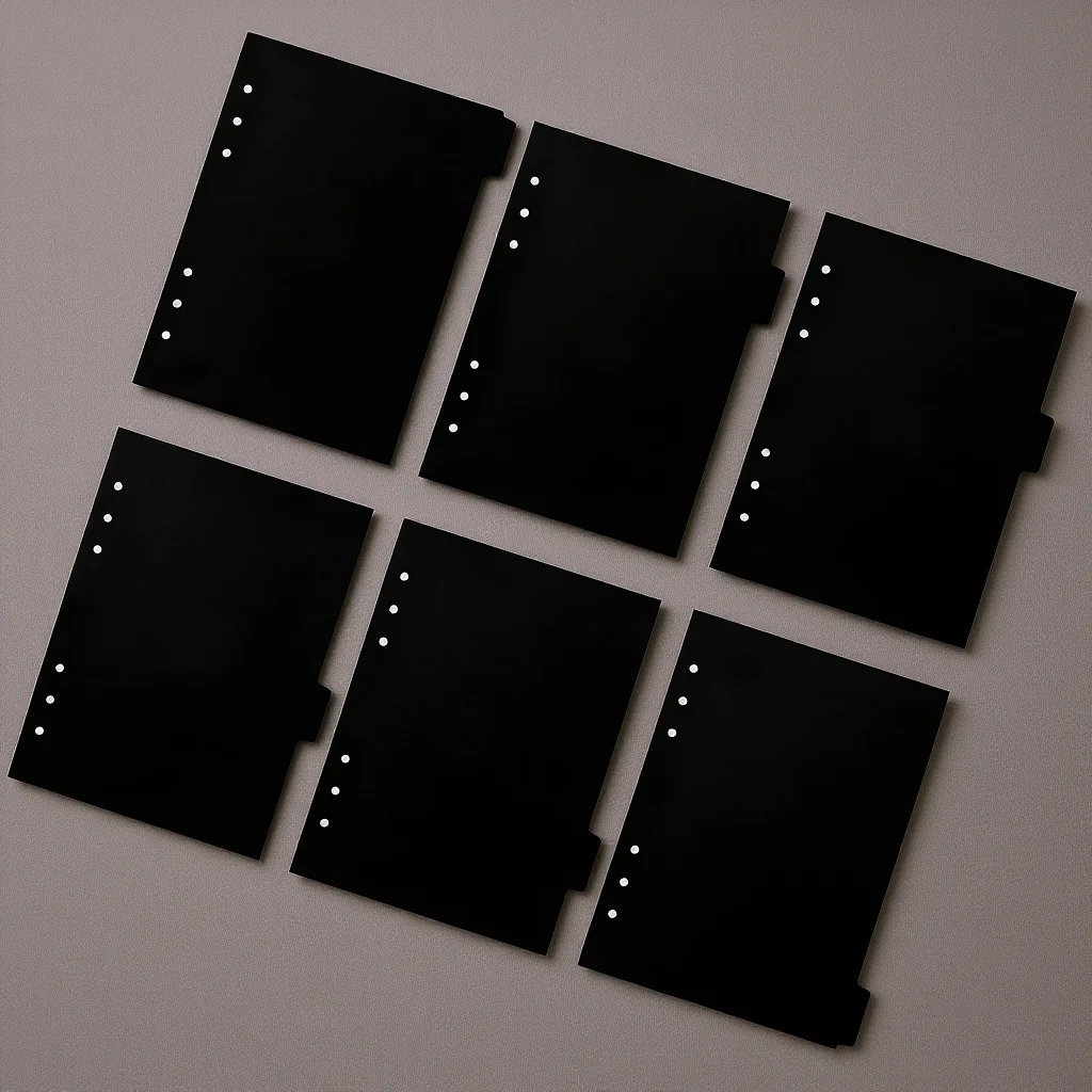 

6pcs A5 Plastic Binder Dividers For Notebook Journal Report Index Labels Page Markers Divider Tabs Notepad Organizer