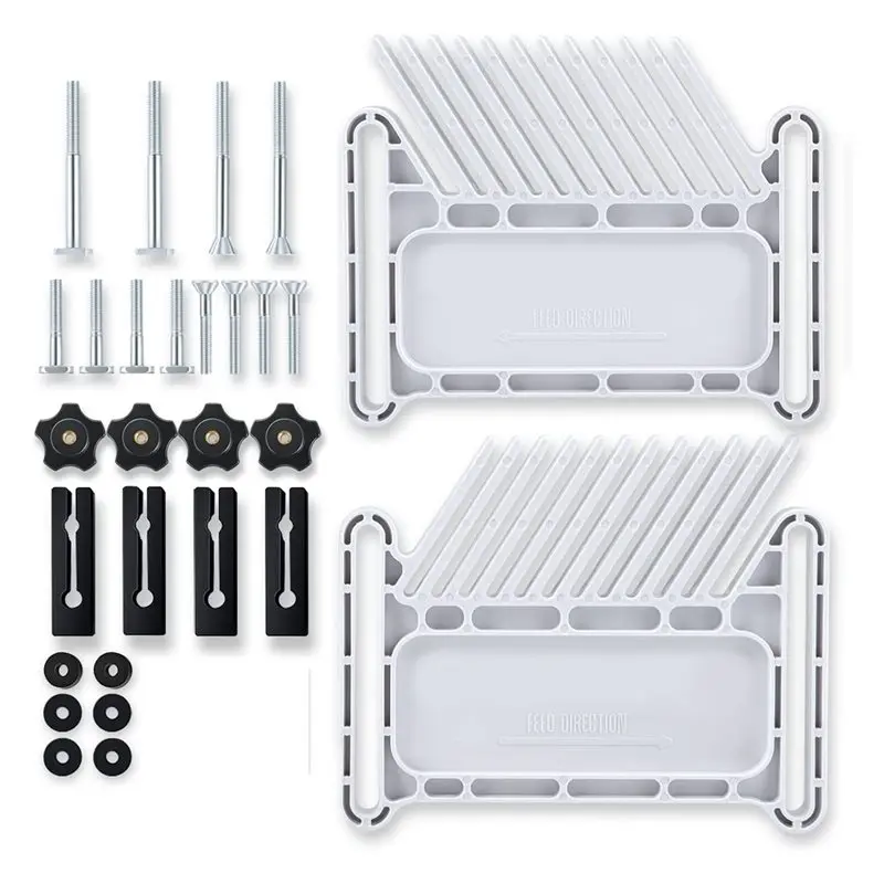 ABZC-Upgraded Featherboard Safety Device Stackable Feather Board Fits Most Standard , T-Slots, T-Rails On Table Saws