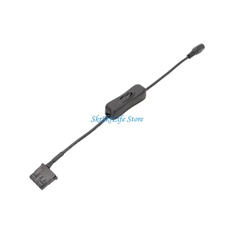 

E65E 32cm DC5.5x2.1mm Plug to 4Pin for Molex Computer PC Case Fan Power Adapter Cable