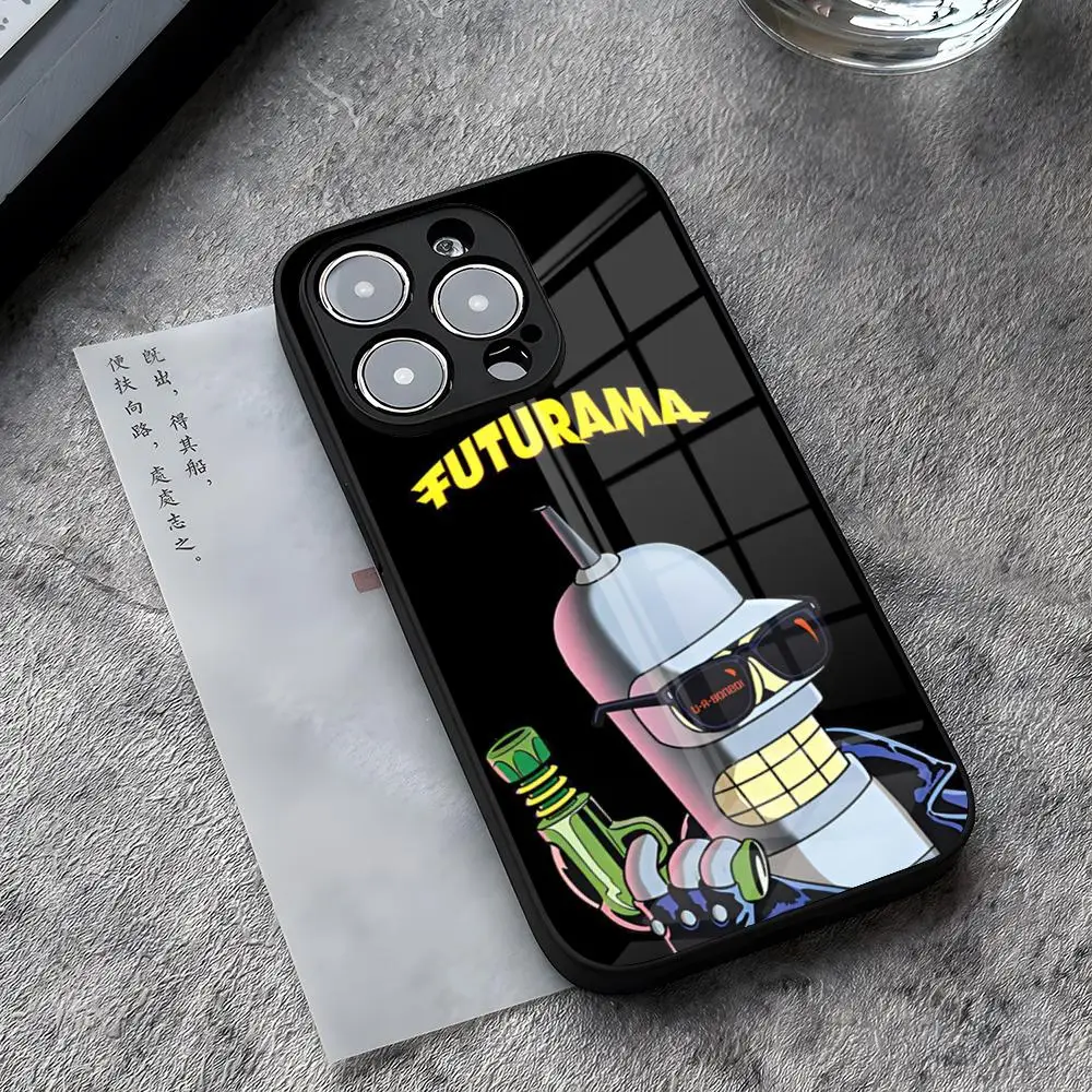 F-Futuramas Cartoon Phone Case For IPhone 14 Pro Max 15 Plus 12 11 13 Mini X XR XS 16 Plus SE 2020 Tempered Glass Cover