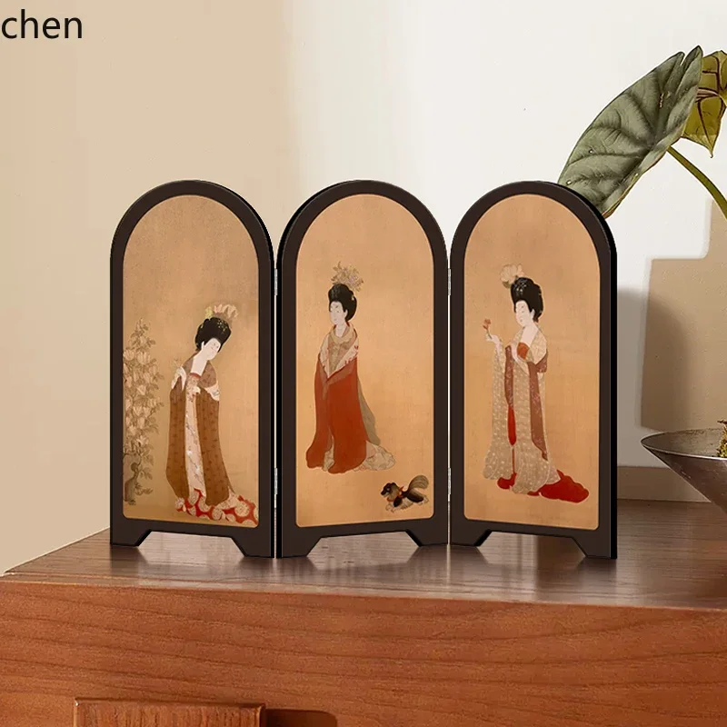 L19- Screen Desktop Ornament Vintage Style Bedroom Entrance Decoration