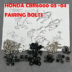 Misura per Honda CBR600RR 2003 2004 CBR 600RR 03 04 F5 Kit bulloni carenatura moto clip carrozzeria dadi viti viti elementi di fissaggio