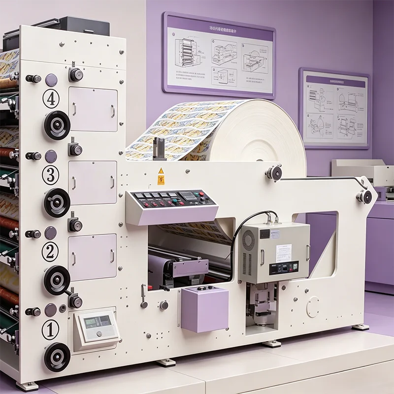 Flexographic Label Printing Machine 6 Color Automatic Printer for Self-adhesive Sticker Roll