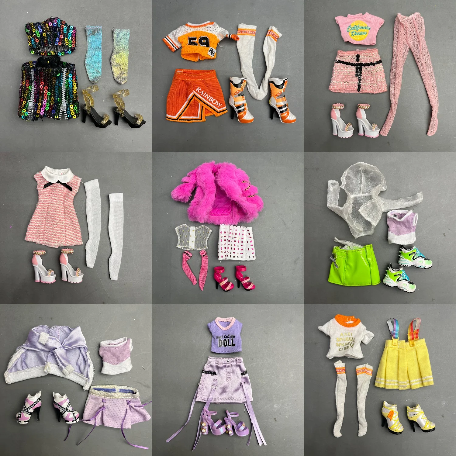 JING SHOW BUSSINESS Lot De 6 Vêtements De Poupée Pour Bébé Fille De 254 A 305 Cm Accessoires De Vetements De Poupee Pour B Amz B
