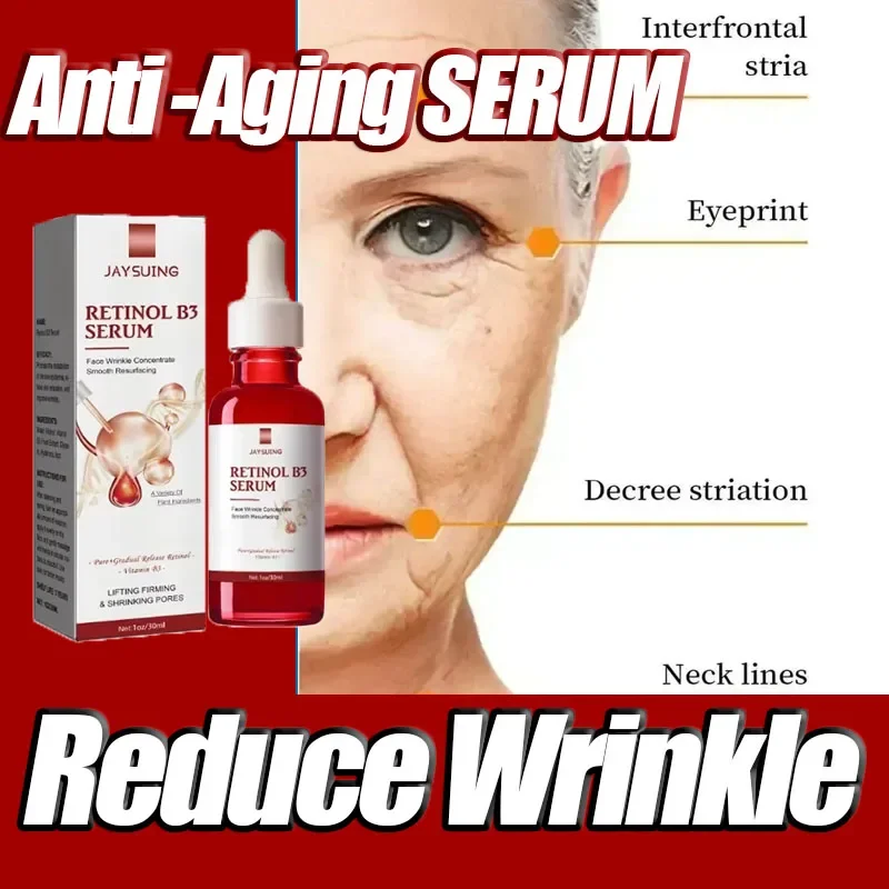 

Jaysuing Retinol B3 Facial Serum Anti-Aging Reduce Wrinkle Remove Wrinkle Fine Lines Around Eyes Feet Neck Wrinkle Skin Care