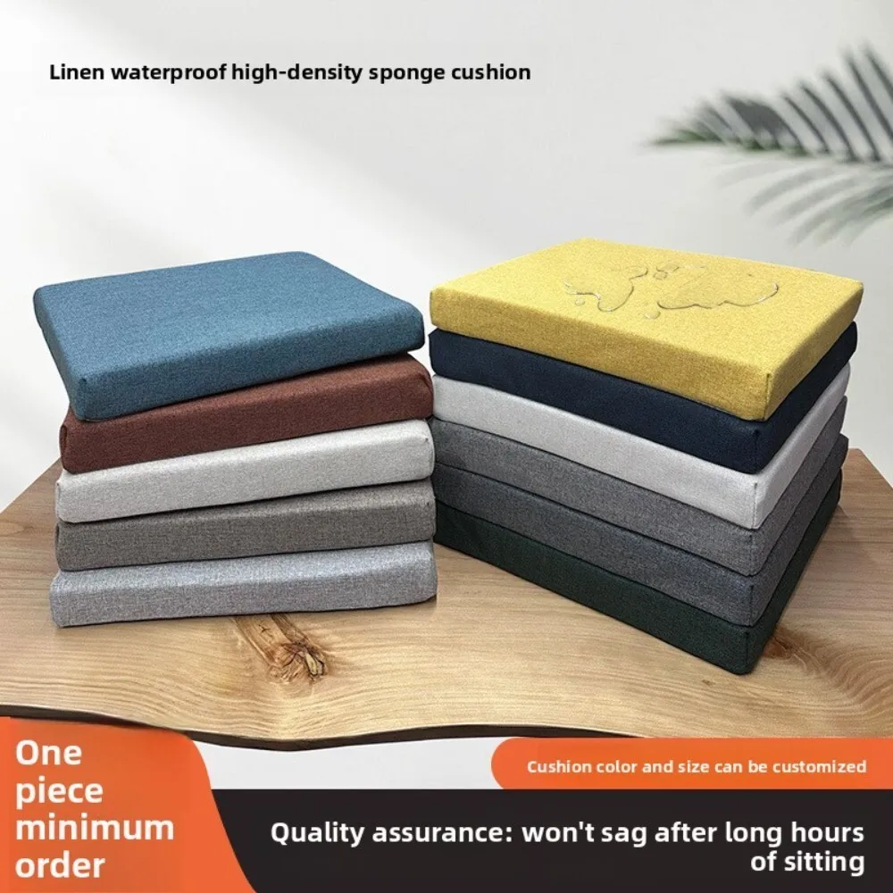 

Linen Water High Density Sponge Filled Office Sofa Chair Dining Table Stool Cushion for Home Kitchen Room Use