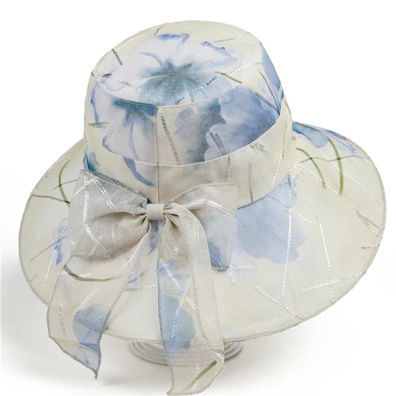 Mom hat women's sun hat spring and summer sun hat for the elderly big brim breathable sun protection grandma bucket hat