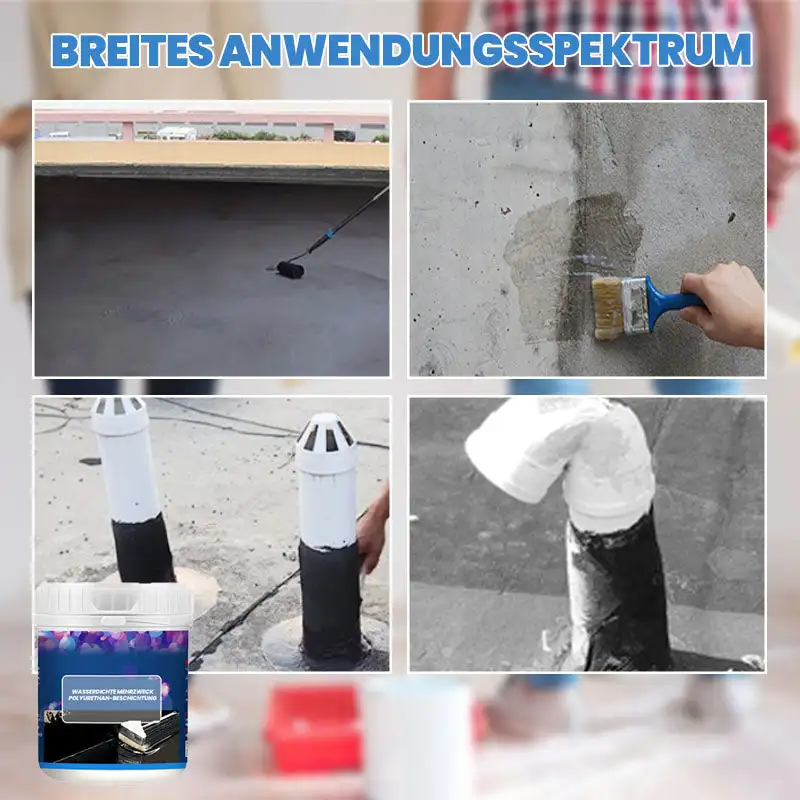 Wodoodporna, wielofunkcyjna powłoka poliuretanowa Naprawa wycieków dachowych Uszczelnianie wycieków ścian zewnętrznych Powłoka asfaltowa Materiał przyjazny dla środowiska