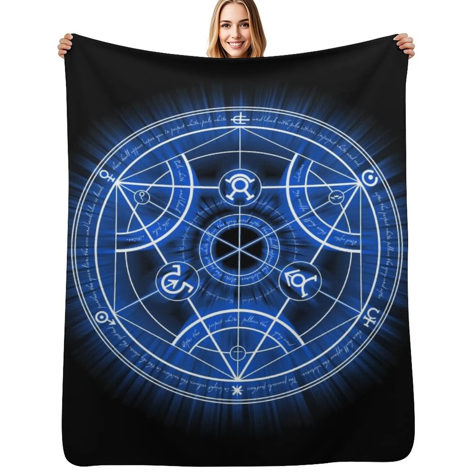 Human Transmutation Circle Throw Blanket christmas gifts Polar manga Camping for winter decorative Blankets