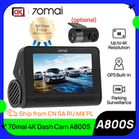 70mai Dash Cam 4K A800S HD resolution for Sony IMX415 Built-in GPS ADAS Ultra HD 2160P Resolution Support Front&Rear DVR 140FOV