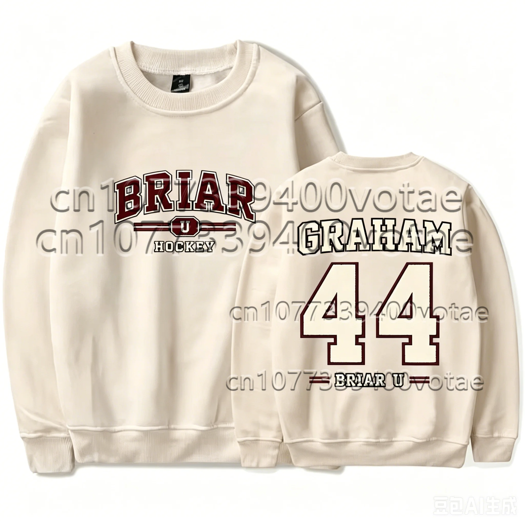 Off Campus Graham 44 Briar University Merch Design Pattern Printed Hoodie Summer Minimalist Casual Texture Crewneck Loose Tops