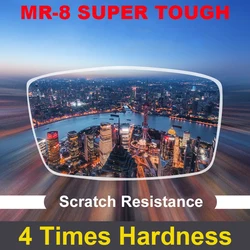 4 Times MR-8 Super-Tough Optical Lenses 1.56 1.61 1.67 Thinner Myopia Reading Prescription Aspherical Lens UV Protection 2 pcs