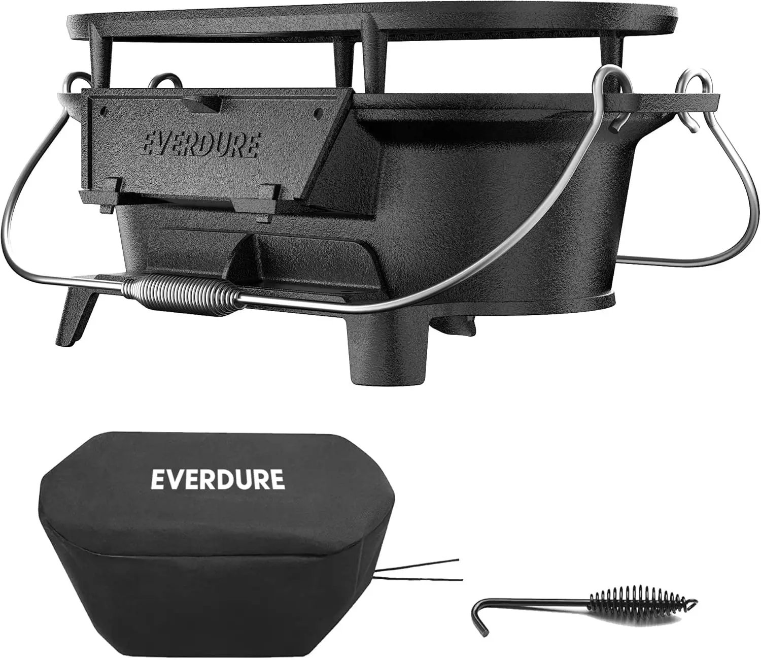 

Oval Cast Iron Grill & Cover – Outdoor, Portable Charcoal Grill and Tabletop Cast Iron Skillet - 100% Cast Iron, Enamel