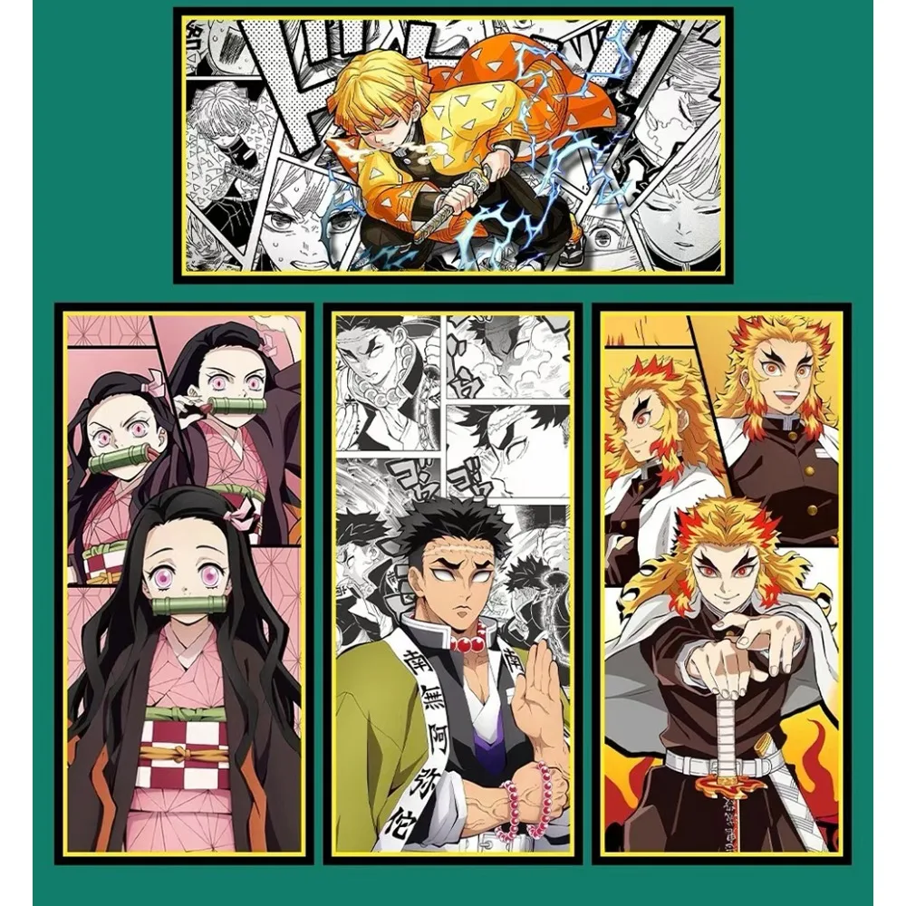 الجملة انمي ياباني جمع بطاقات فريدة من نوعها رائعة التصميم البصري الشكل 3D اللوحة بطاقات رائعة الإبداعية لعبة الهدايا