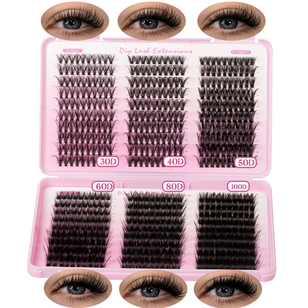 ISEEN لتقوم بها بنفسك طقم تمديد الرموش الناعمة الرموش الفردية عدة مع لاش السندات وختم ملاقط لاش وفرشاة