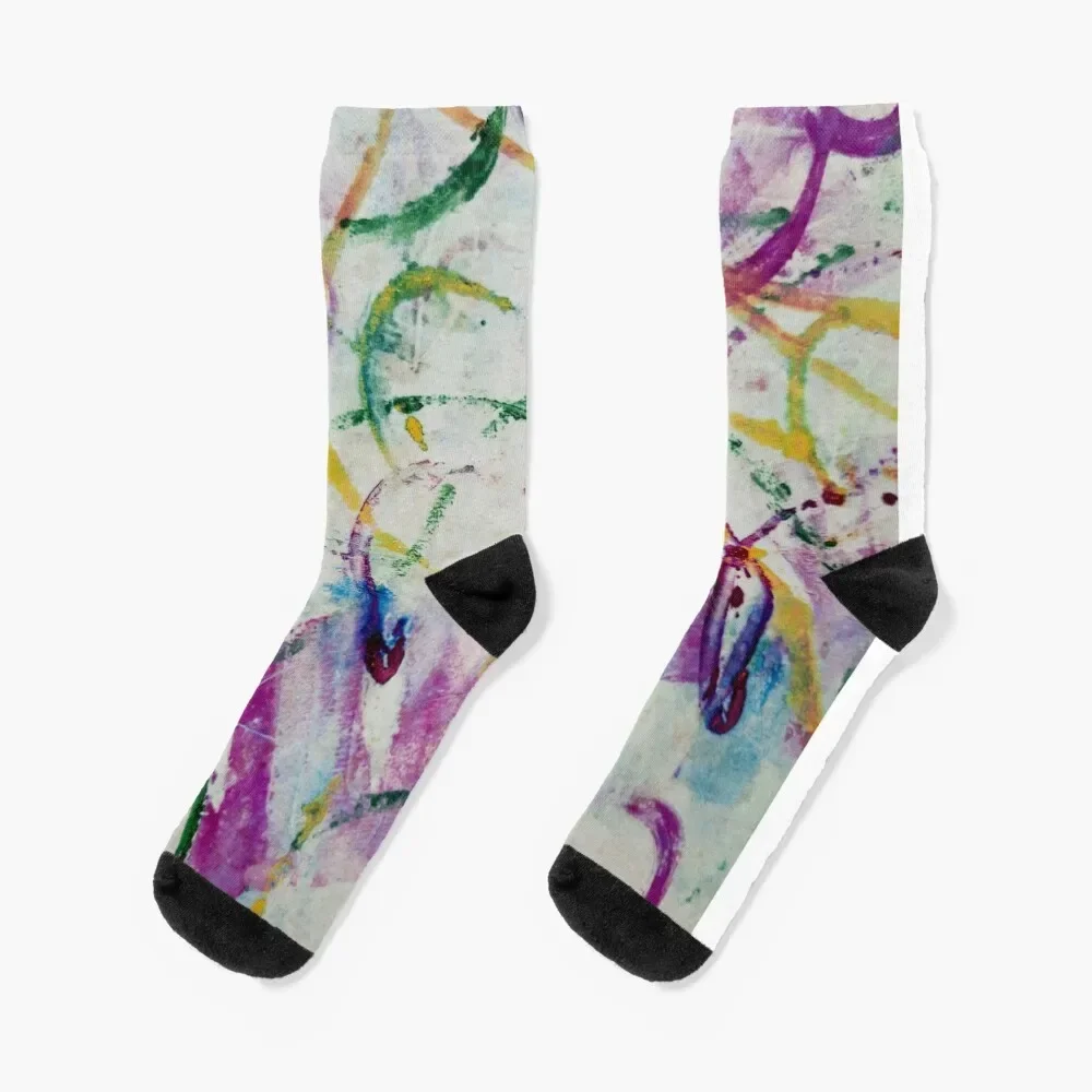 COLORED SWIRLS Socks Christmas essential professional running Designer Man Socks Women's