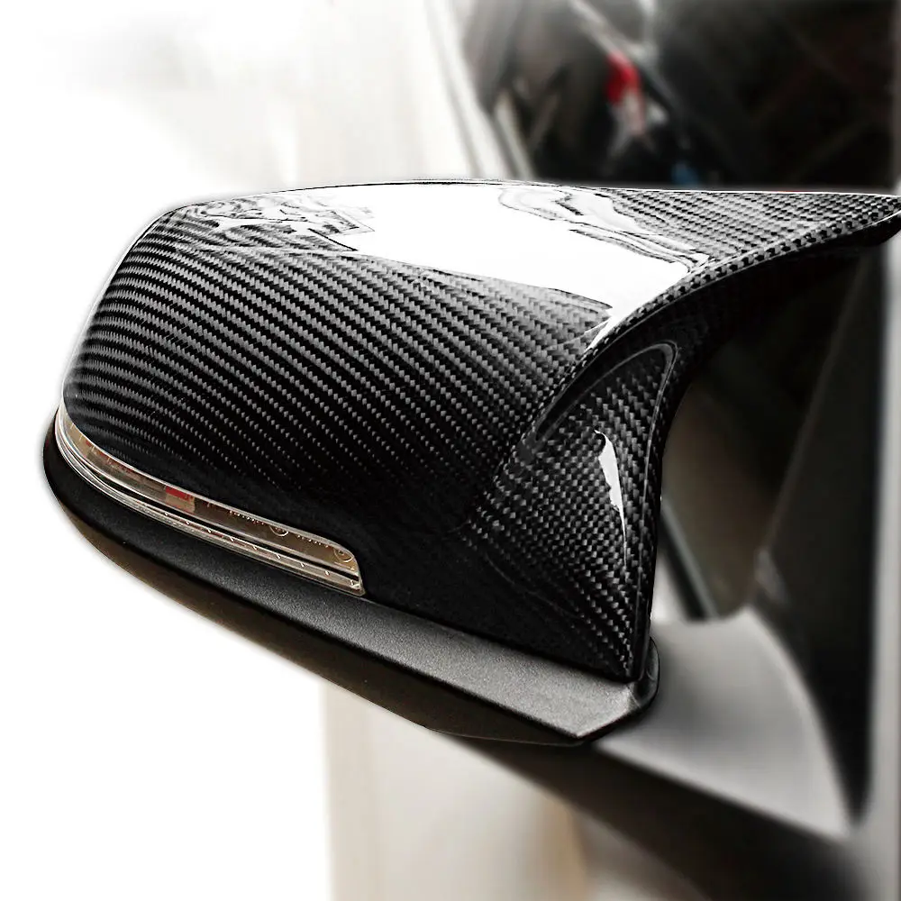 

Carbon Fiber Side View Wing M Look Mirror Housing Covers for BMW F10 F18 F06 F12 F01 F02 2014-2016，100% tested well
