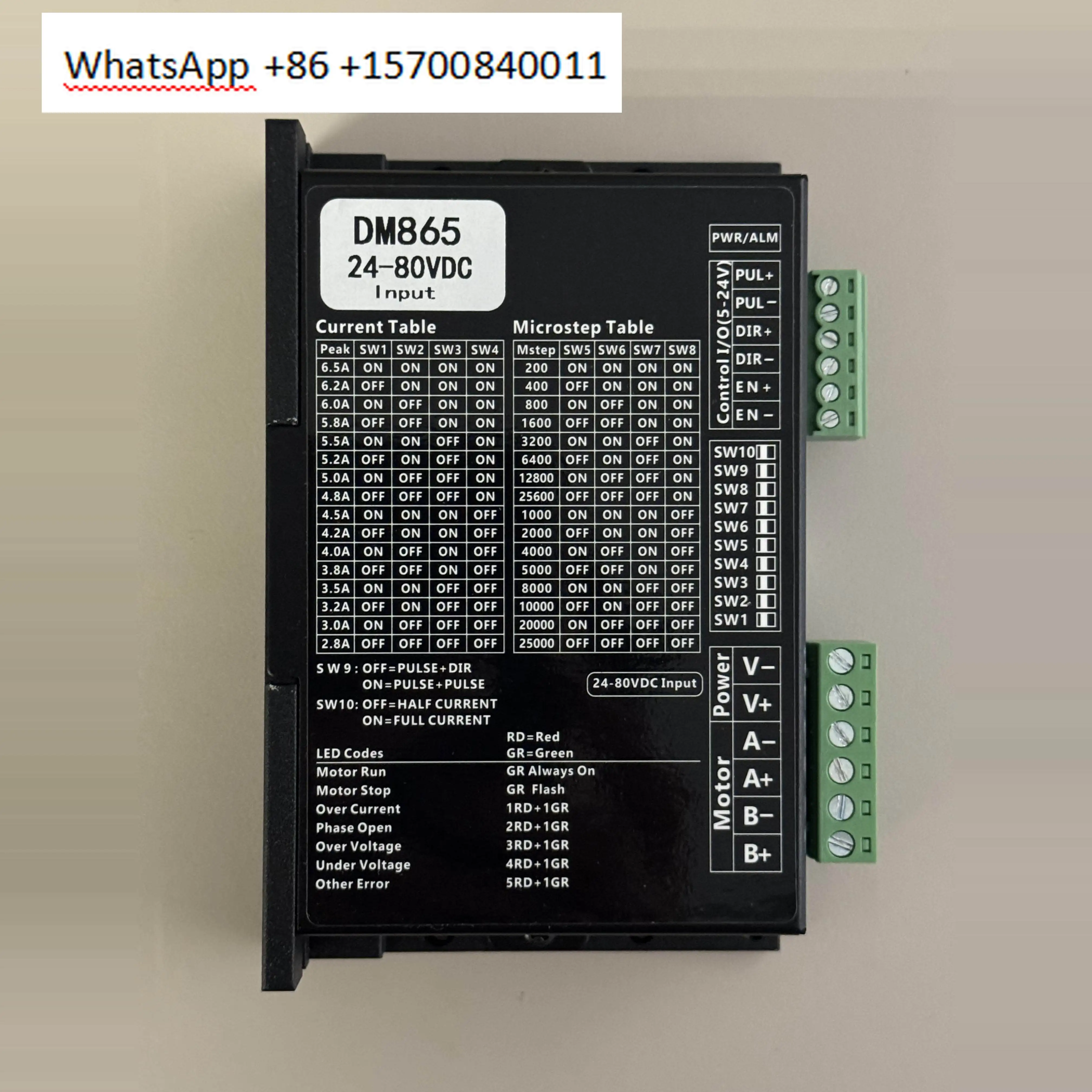 Stepper motor drivers: DM420, DM420, DM845, DM845