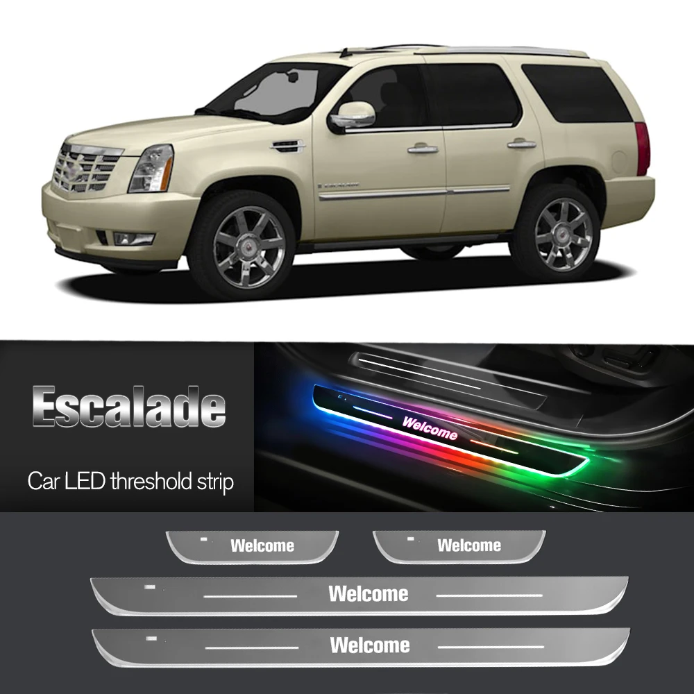 

Car Door Sill Light For Cadillac Escalade 1998-2023 2007 2008 2016 Customized Logo LED Welcome Threshold Pedal Lamp Accessories