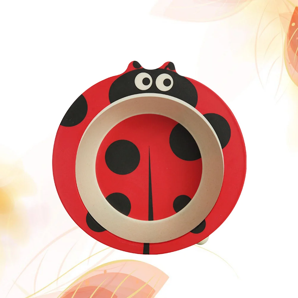 

Bamboo Fiber Cartoon Baby Feeding Bowl Healthy Tableware Wear Resistant Durable for Infant Toddler