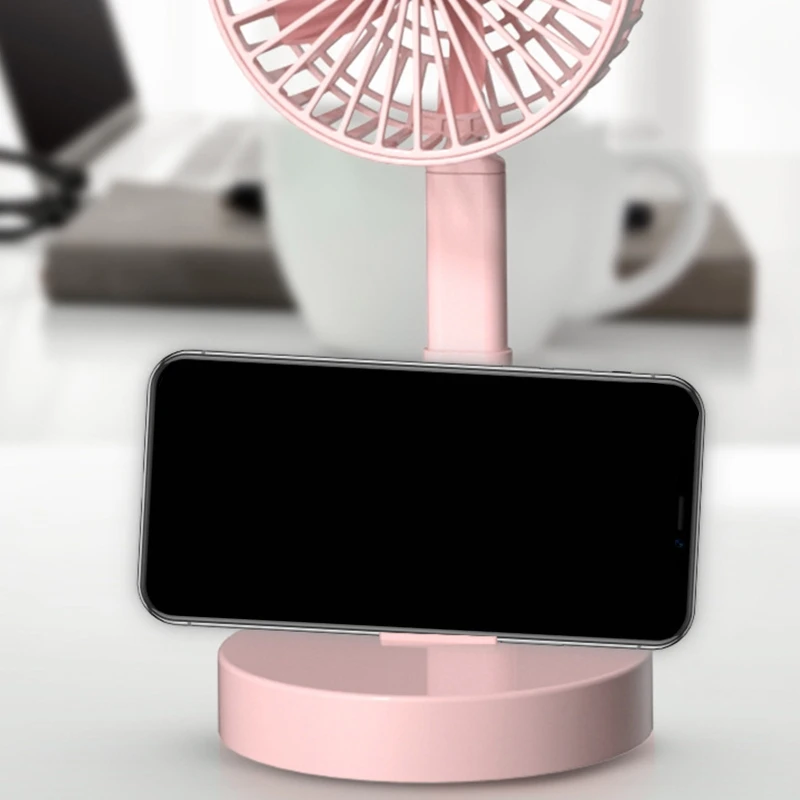 小型デスクトップ冷却ファン USB 充電式デスクファン 3 速度折りたたみ伸縮ファン低ノイズミニ換気ファンドロップシップ