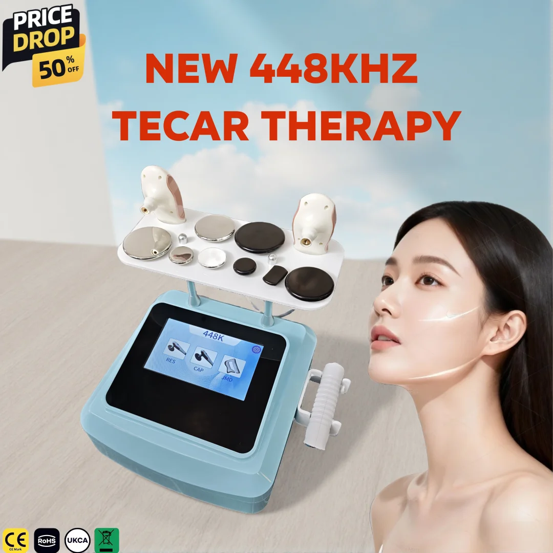 

Портативный аппарат для физиотерапии Tecar 448 кГц (2026 г.) для удаления морщин, подтяжки кожи, похудения и снятия боли (диатермия Tecar)