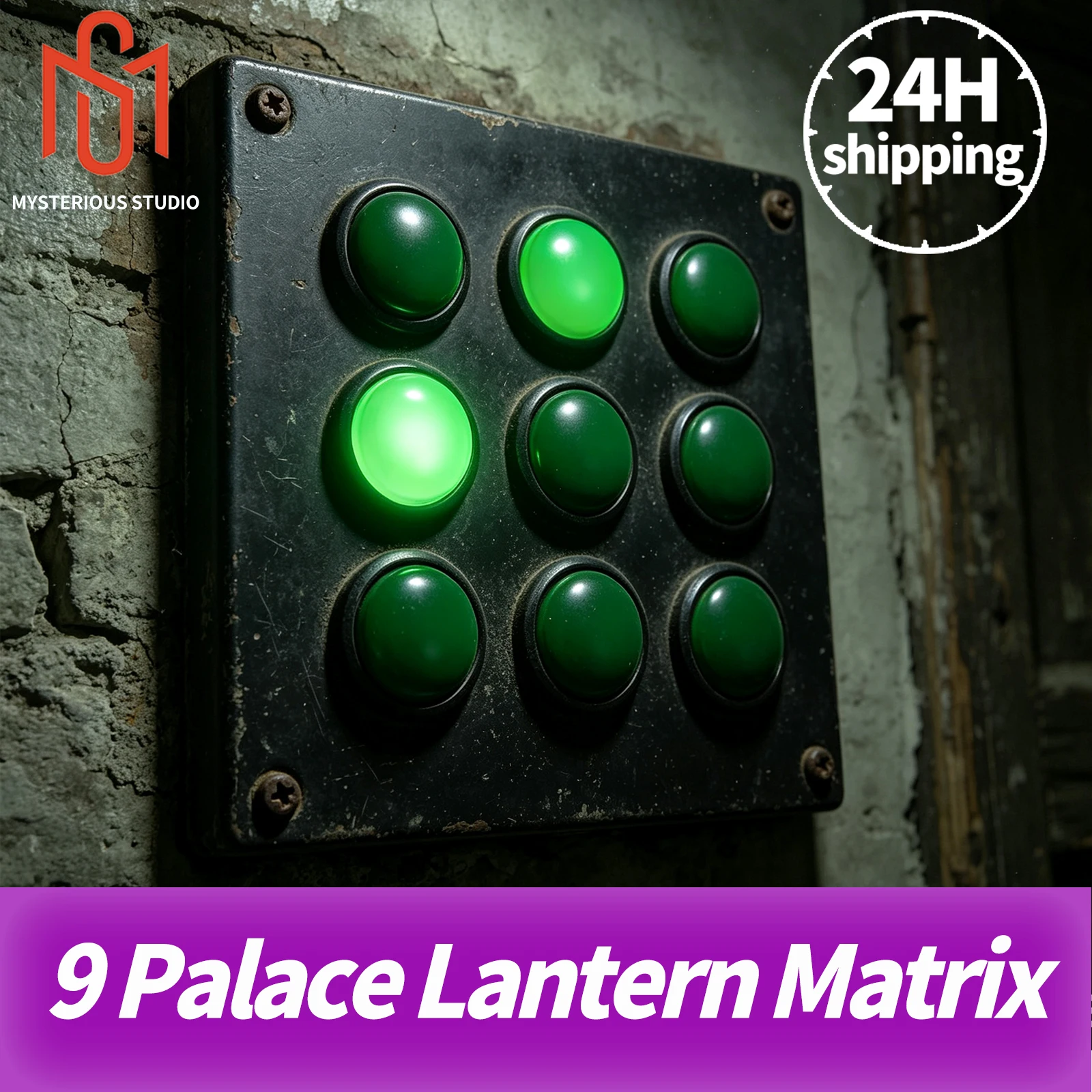 Mysterious Studio Escape Room Prop Escape Game Mechanism Props Electronic Puzzle Superb 1987 GY  9 Palace Lantern Matrix  Button
